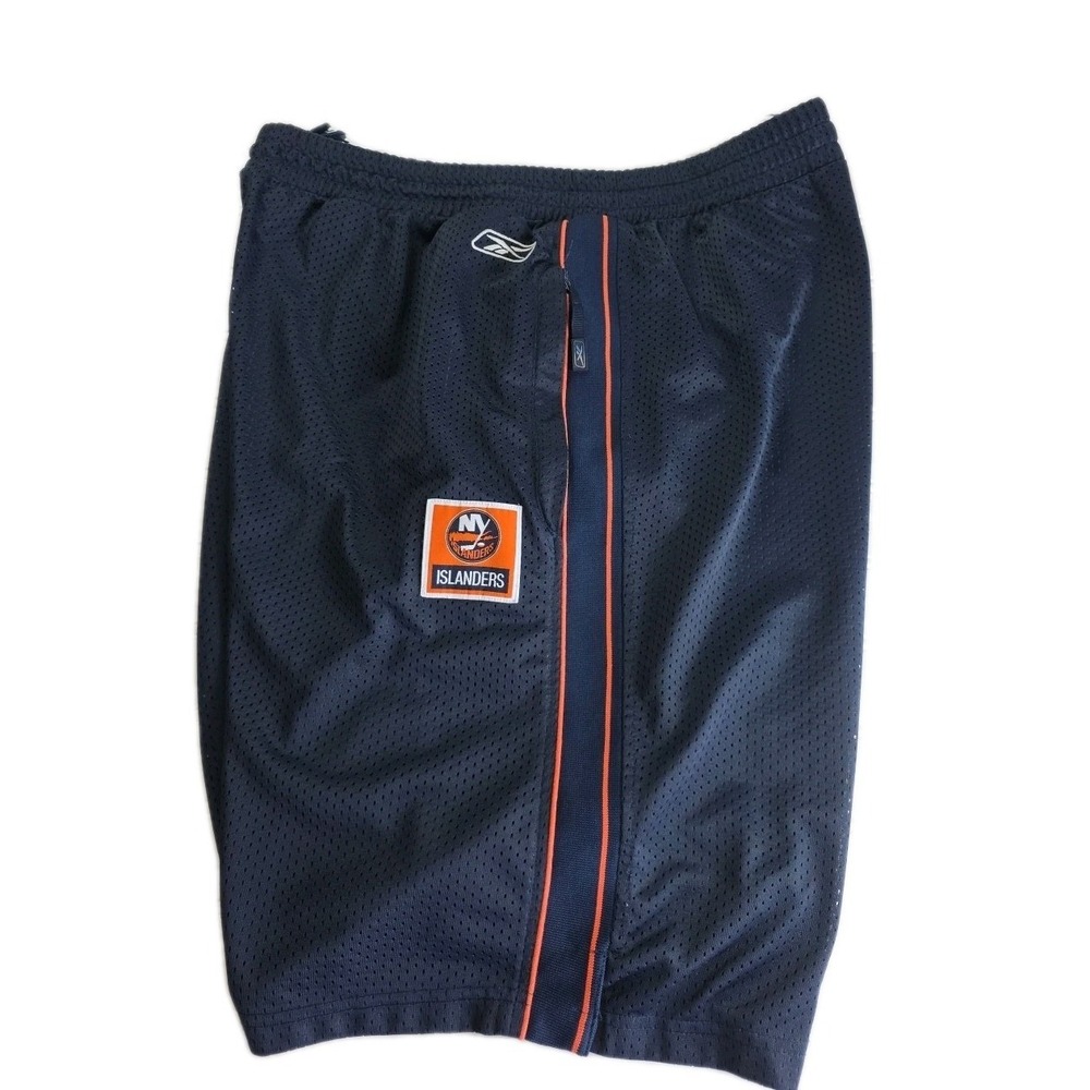 REEBOK NHL New York Islanders PLATINUM SHIELD COLLECTION BLUE MESH SHORTS 2XL